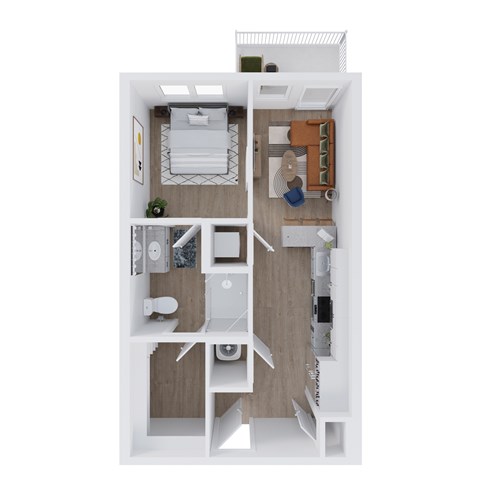 View at Manor Crossing New Apartments in Manor, Texas Studio Floor Plan